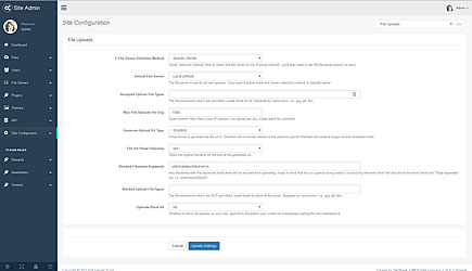 Admin Site Settings